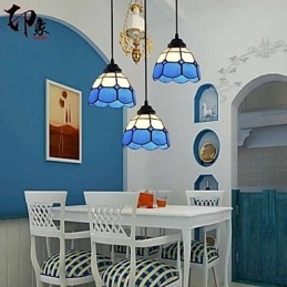 Evropské smluvní Droplight Skleněné Stínidlo Lampy A Lucerny Středomoří