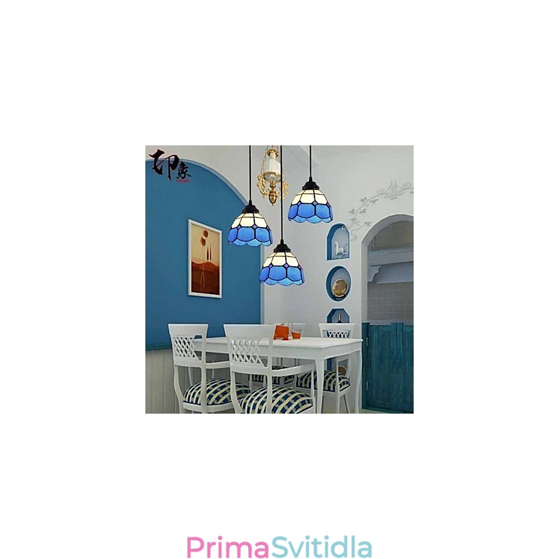 Evropské smluvní Droplight Skleněné Stínidlo Lampy A Lucerny Středomoří