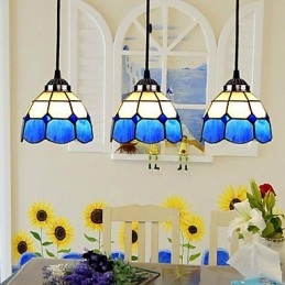 Evropské smluvní Droplight Skleněné Stínidlo Lampy A Lucerny Středomoří