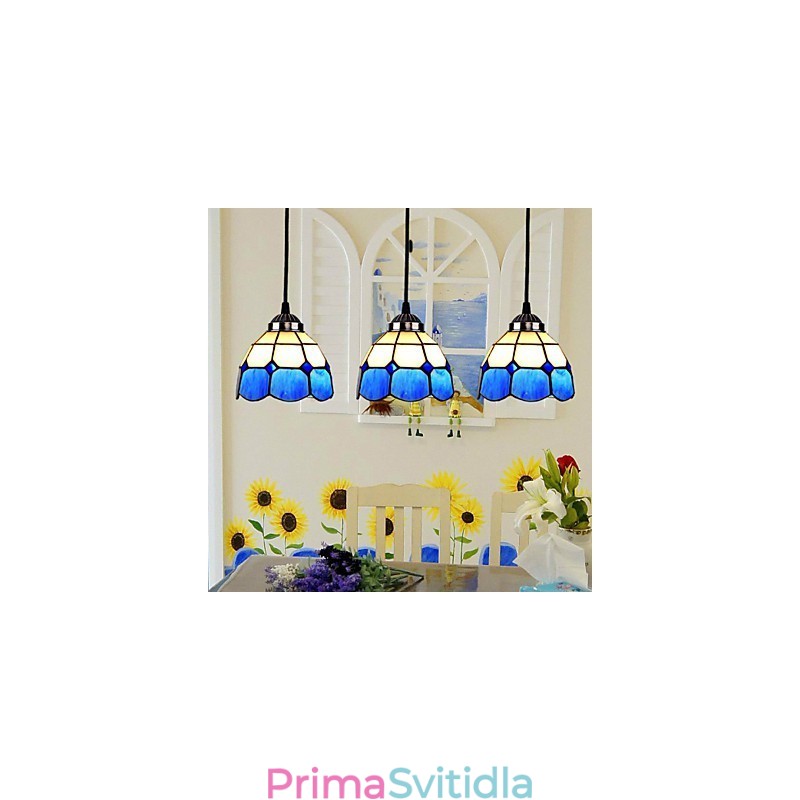 Evropské smluvní Droplight Skleněné Stínidlo Lampy A Lucerny Středomoří