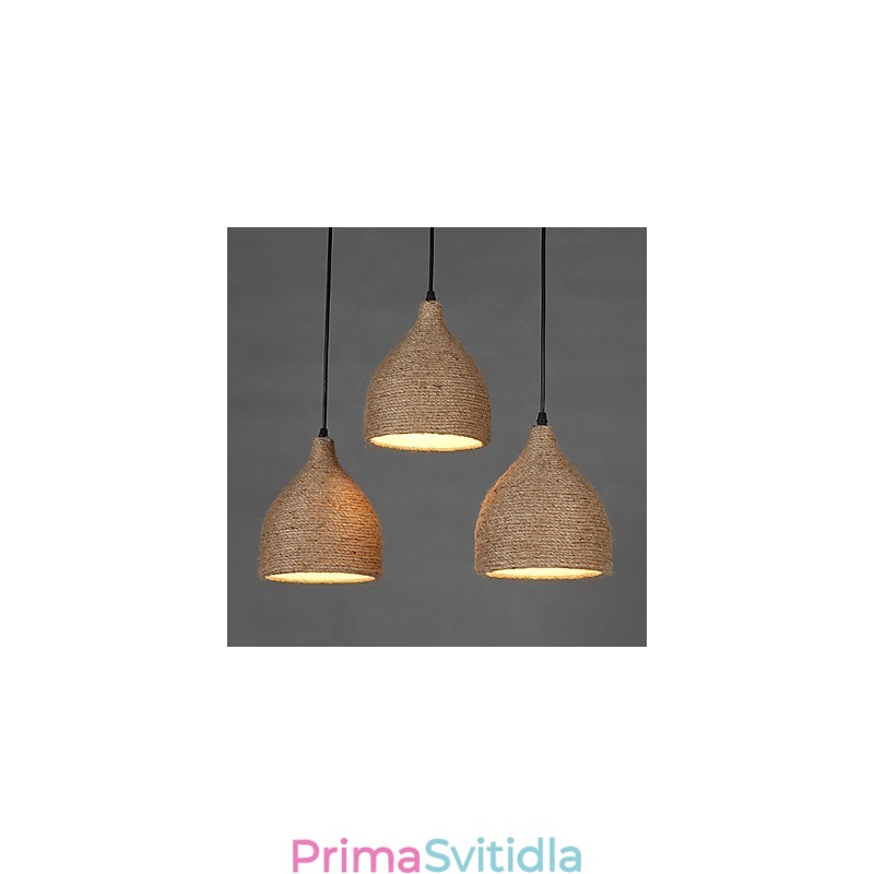 Country Lofts Restoring Ancient Ways Konopné lano Jednohlavá malá kapací lampa