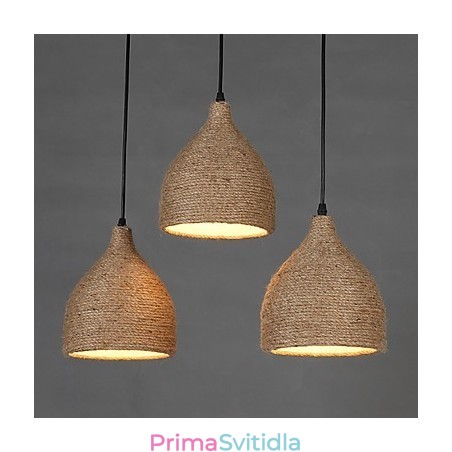 Country Lofts Restoring Ancient Ways Konopné lano Jednohlavá malá kapací lampa