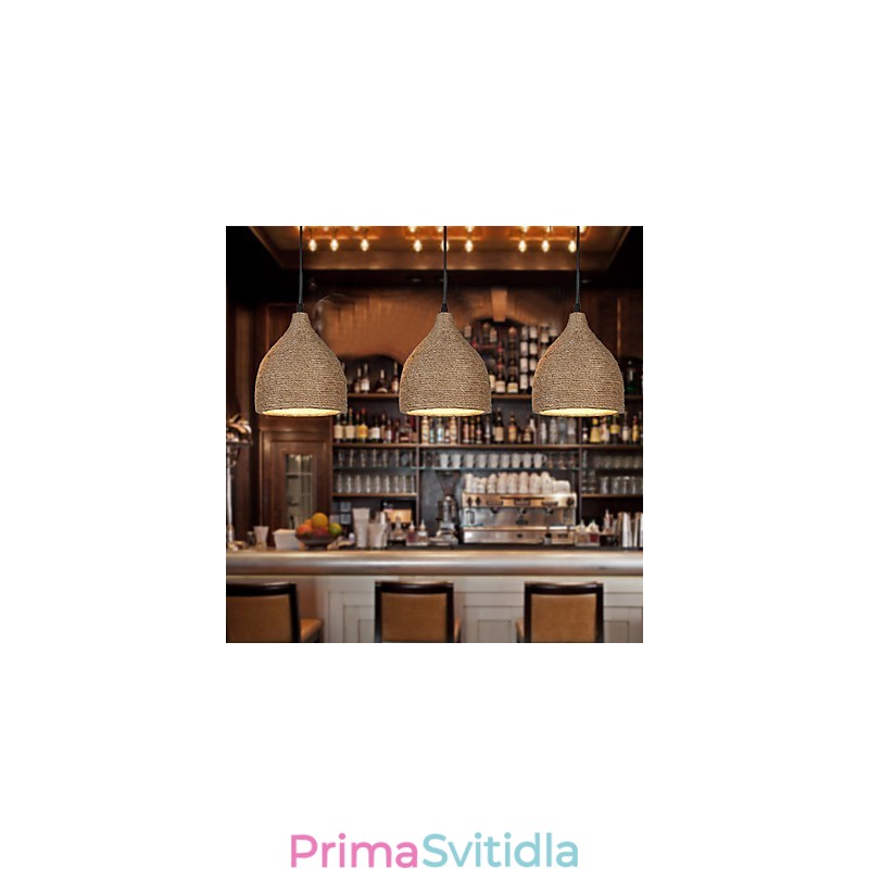 Country Lofts Restoring Ancient Ways Konopné lano Jednohlavá malá kapací lampa