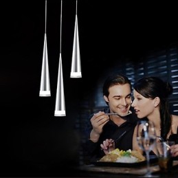 Moderní moderní závěsné svítidlo z chromového kovu