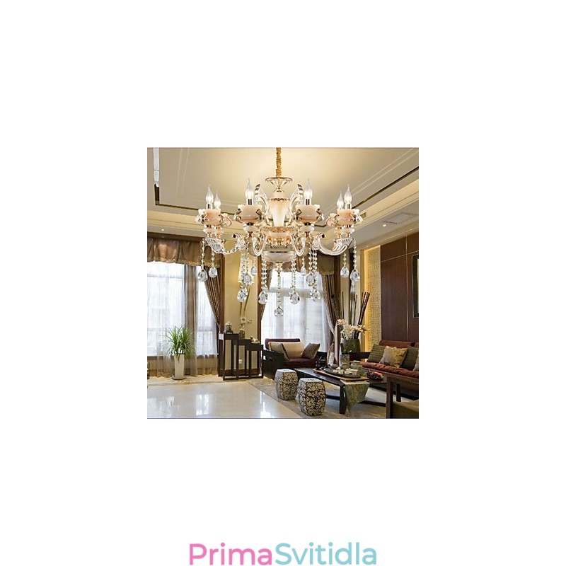 Jednoduchá evropská luxusní lampa typu Gold Jade Zinc Alloy