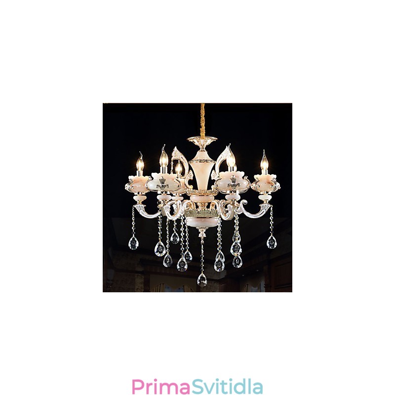 Jednoduchá evropská luxusní lampa typu Gold Jade Zinc Alloy