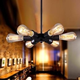 American Country Industrial Wind Six Head Ruské kolo Droplight