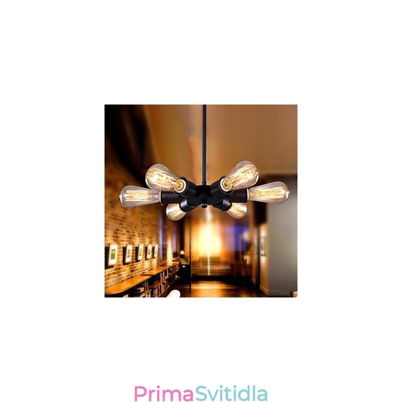 American Country Industrial Wind Six Head Ruské kolo Droplight