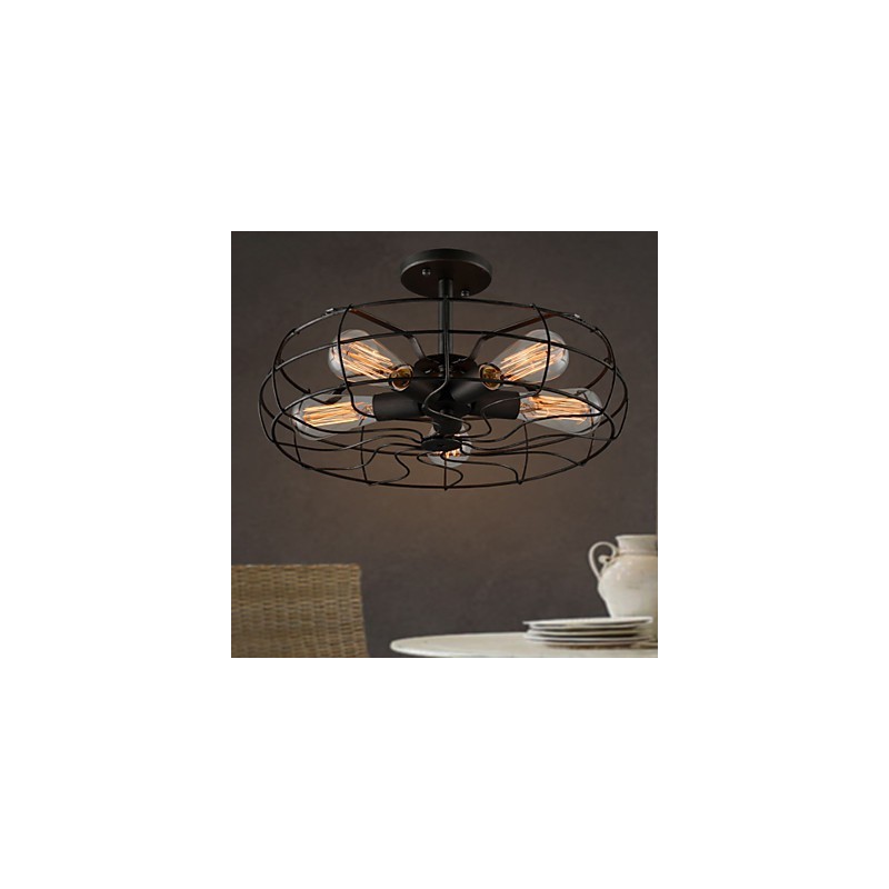 Americká country lampa průmyslového designéra Personalizovaná lampa Evropská retro ventilátorová stropní lampa