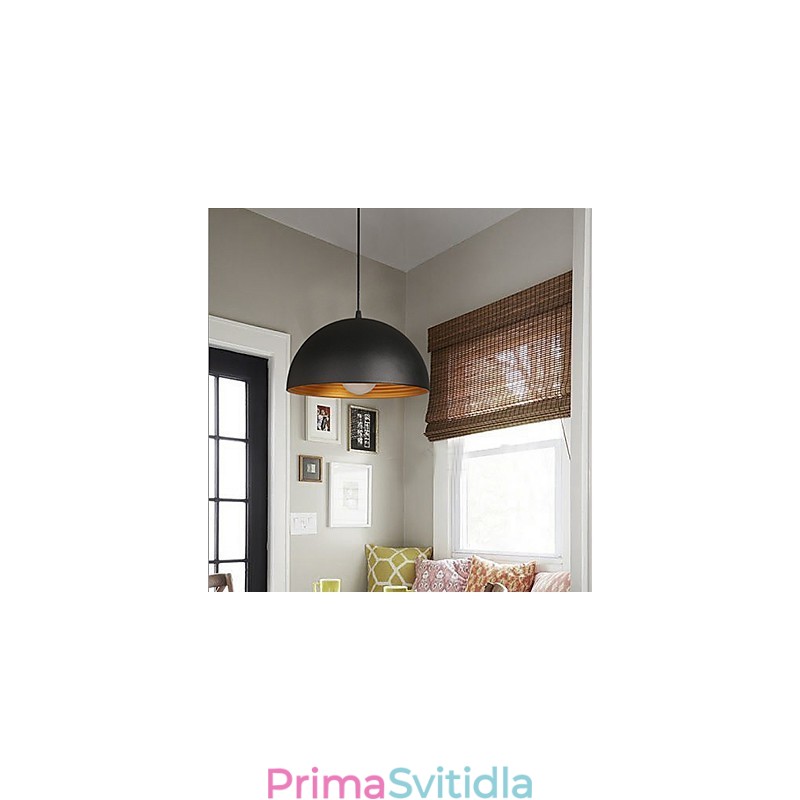Kreativní lampa kulaté komínové svítidlo kované železné lustry lustr černé a bílé