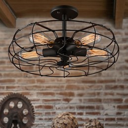 Americká country lampa průmyslového designéra Personalizovaná lampa Evropská retro ventilátorová stropní lampa
