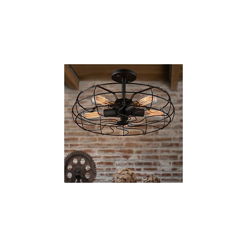 Americká country lampa průmyslového designéra Personalizovaná lampa Evropská retro ventilátorová stropní lampa
