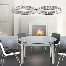 Moderní moderní křišťálové závěsné svítidlo z chromového kovu