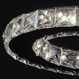 Moderní moderní křišťálové závěsné svítidlo z chromového kovu