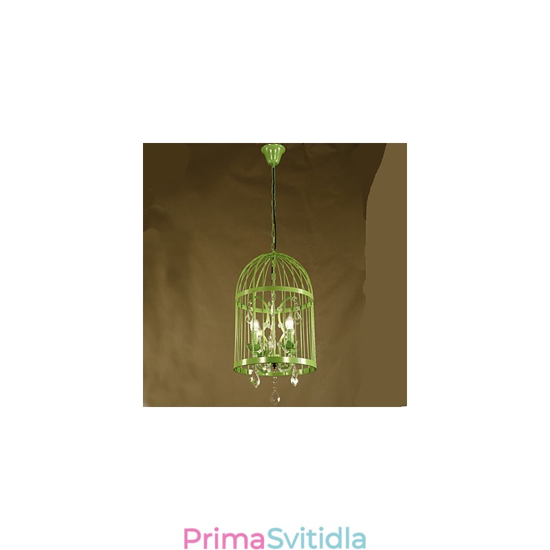 Vintage Iron Cage Lampa Lampa lustr Crystal
