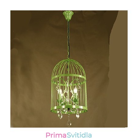 Vintage Iron Cage Lampa Lampa lustr Crystal Vintage Iron Cage Lampa Lampa lustr Crystal