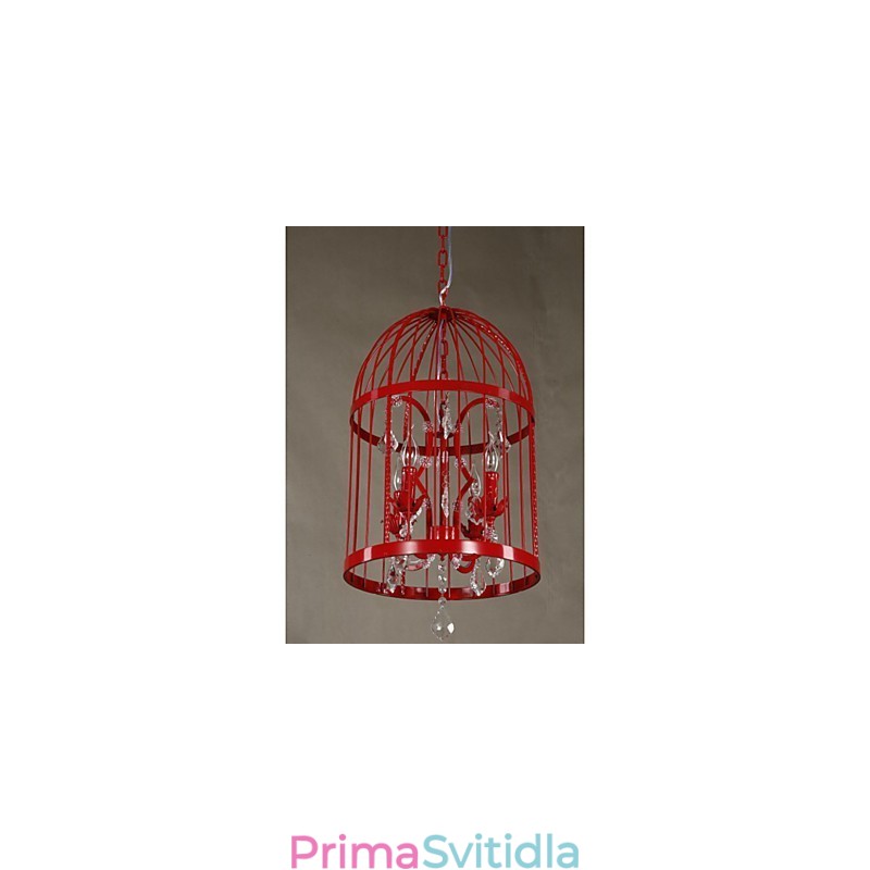 Vintage Iron Cage Lampa Lampa lustr Crystal