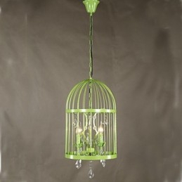 Vintage Iron Cage Lampa Lampa lustr Crystal