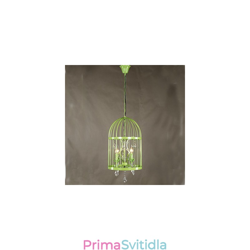Vintage Iron Cage Lampa Lampa lustr Crystal