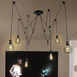 6 světel Country Designers Kovové závěsné svítidlo