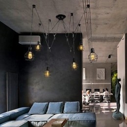 6 světel Country Designers Kovové závěsné svítidlo