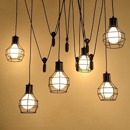 6 světel Country Designers Kovové závěsné svítidlo