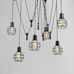6 světel Country Designers Kovové závěsné svítidlo