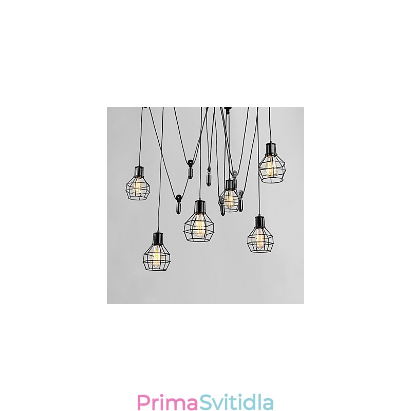 6 světel Country Designers Kovové závěsné svítidlo