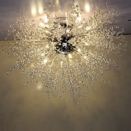 G4 Mitated Crystal Závěsná lampa Light Nerez ocel Dia 90CM