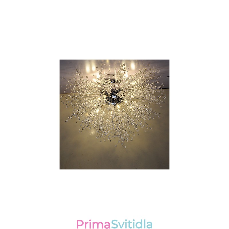 G4 Mitated Crystal Závěsná lampa Light Nerez ocel Dia 90CM