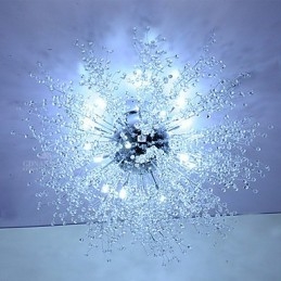 G4 Mitated Crystal Závěsná lampa Light Nerez ocel Dia 90CM