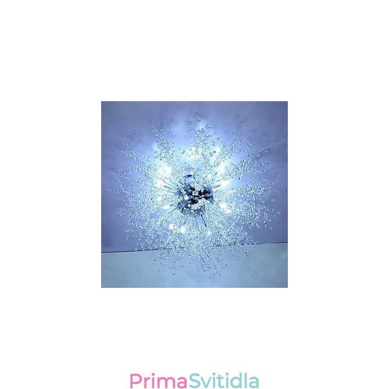 G4 Mitated Crystal Závěsná lampa Light Nerez ocel Dia 90CM