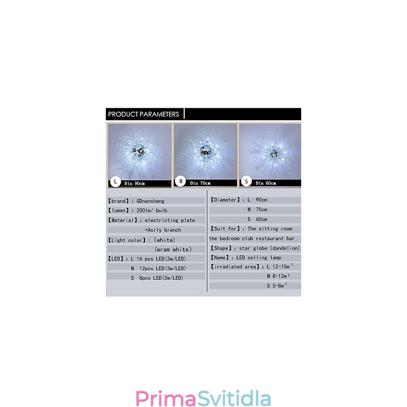 G4 Mitated Crystal Závěsná lampa Light Nerez ocel Dia 90CM