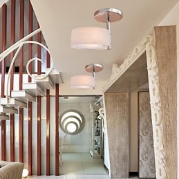 Moderní moderní mini stylový chromový kovový lustr zapuštěná garáž