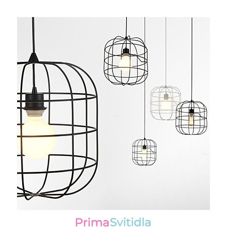 Mini umělecká závěsná lampa Birdcage 1 Light Mordern Jednoduchost Povrchová úprava Černá Bílá Kovová uhlíková ocel Droplight Mini umělecká závěsná lampa Birdcage 1 Light Mordern Jednoduchost Povrchová úprava Černá Bílá Kovová uhlíková ocel Droplight