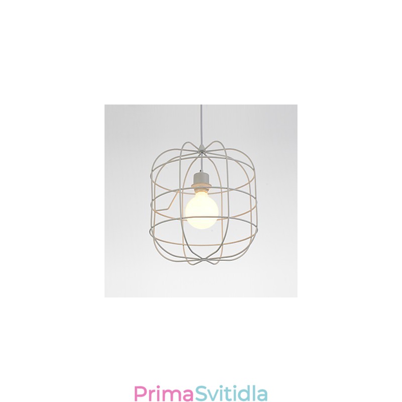 Mini umělecká závěsná lampa Birdcage 1 Light Mordern Jednoduchost Povrchová úprava Černá Bílá Kovová uhlíková ocel Droplight