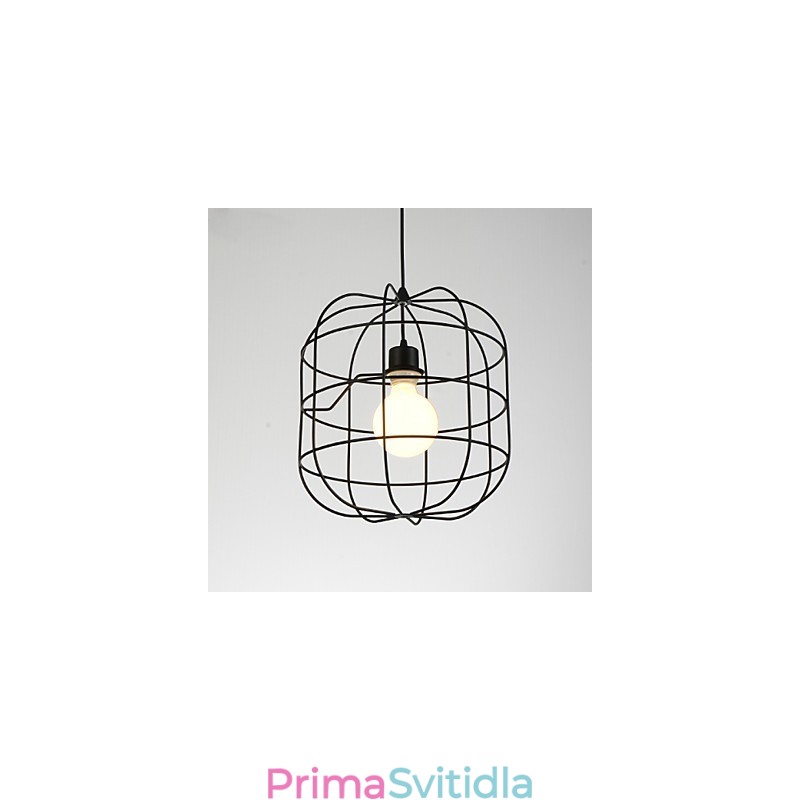 Mini umělecká závěsná lampa Birdcage 1 Light Mordern Jednoduchost Povrchová úprava Černá Bílá Kovová uhlíková ocel Droplight