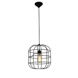Mini umělecká závěsná lampa Birdcage 1 Light Mordern Jednoduchost Povrchová úprava Černá Bílá Kovová uhlíková ocel Droplight