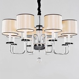 Moderní moderní křišťálový chromový kovový lustr
