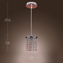 Moderní galvanicky pokovené závěsné svítidlo v moderním křišťálovém mini stylu