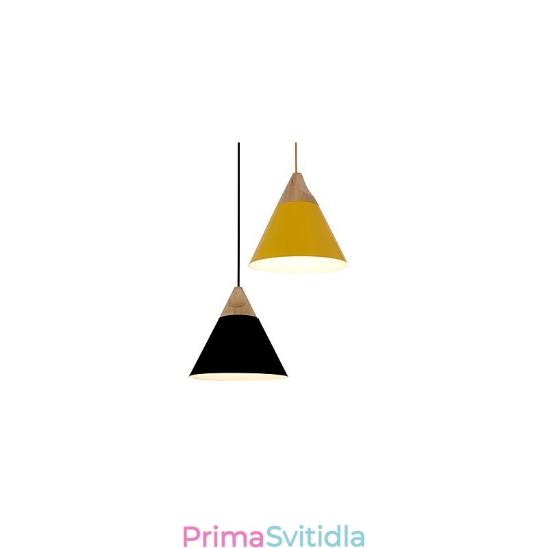 Mini umělecká kuželová závěsná lampa 1 Světlá Mordern Jednoduchost Povrchová úprava Černá Bílá Žlutá Hliník & Dřevěná Droplight