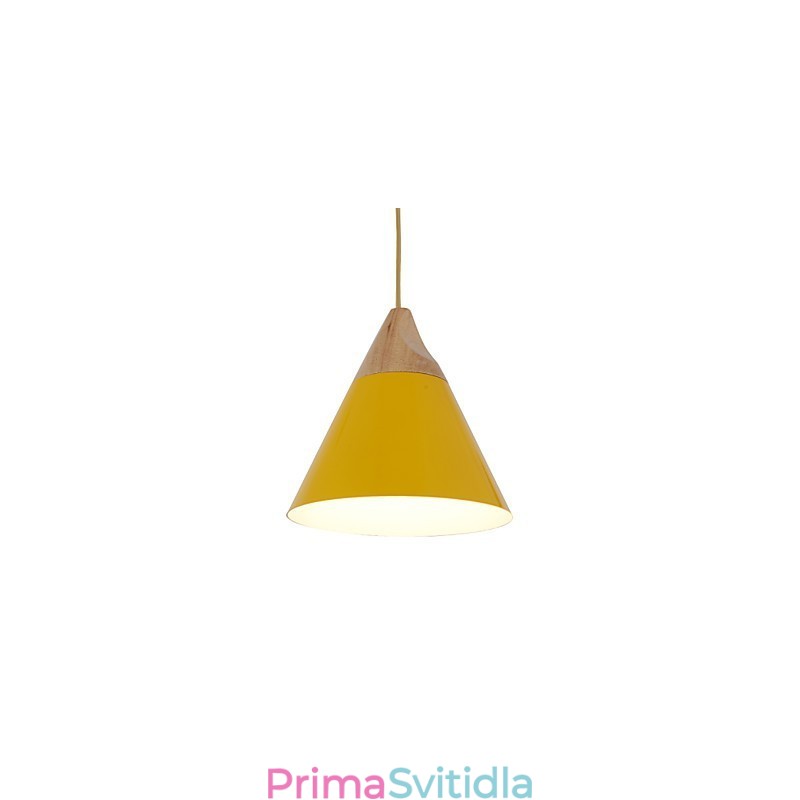 Mini umělecká kuželová závěsná lampa 1 Světlá Mordern Jednoduchost Povrchová úprava Černá Bílá Žlutá Hliník & Dřevěná Droplight