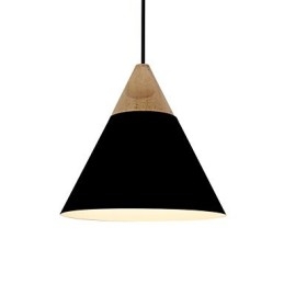 Mini umělecká kuželová závěsná lampa 1 Světlá Mordern Jednoduchost Povrchová úprava Černá Bílá Žlutá Hliník & Dřevěná Droplight