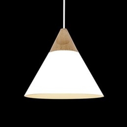 Mini umělecká kuželová závěsná lampa 1 Světlá Mordern Jednoduchost Povrchová úprava Černá Bílá Žlutá Hliník & Dřevěná Droplight