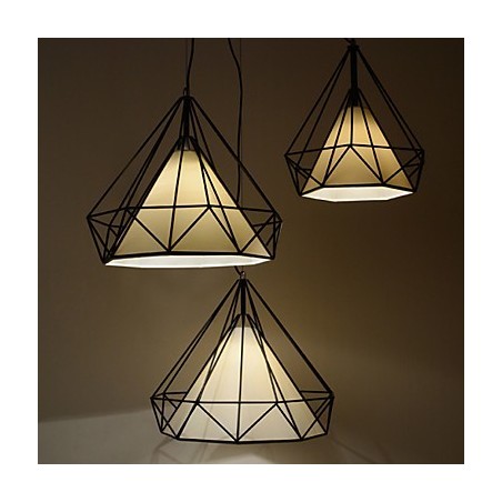 Diamantová mini závěsná lampa 1 Světlo Moderní Jednoduchost Černobílá povrchová úprava Látka z uhlíkové oceli Diamantová mini závěsná lampa 1 Světlo Moderní Jednoduchost Černobílá povrchová úprava Látka z uhlíkové oceli