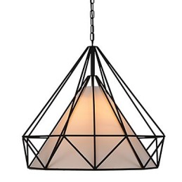 Diamantová mini závěsná lampa 1 Světlo Moderní Jednoduchost Černobílá povrchová úprava Látka z uhlíkové oceli