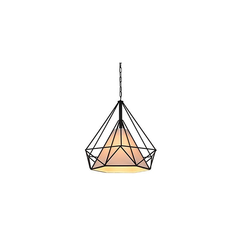 Diamantová mini závěsná lampa 1 Světlo Moderní Jednoduchost Černobílá povrchová úprava Látka z uhlíkové oceli