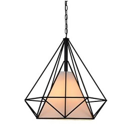 Diamantová mini závěsná lampa 1 Světlo Moderní Jednoduchost Černobílá povrchová úprava Látka z uhlíkové oceli