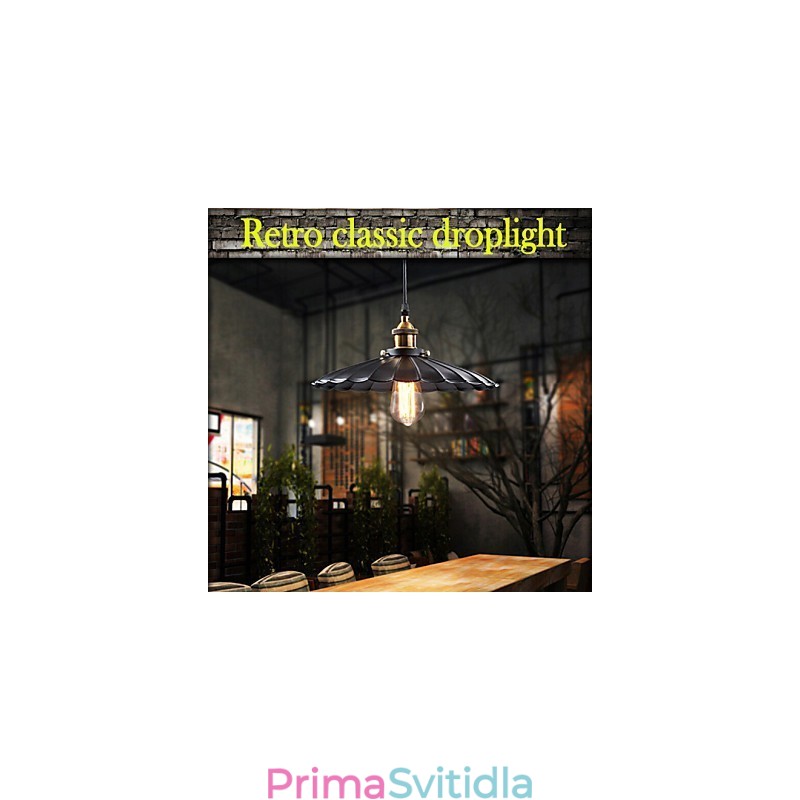 Retro klasický přívěsek v evropském stylu Light Metal Art Droplight