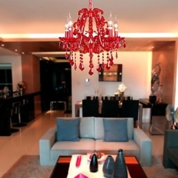 Moderní moderní křišťálový chromový kovový lustr